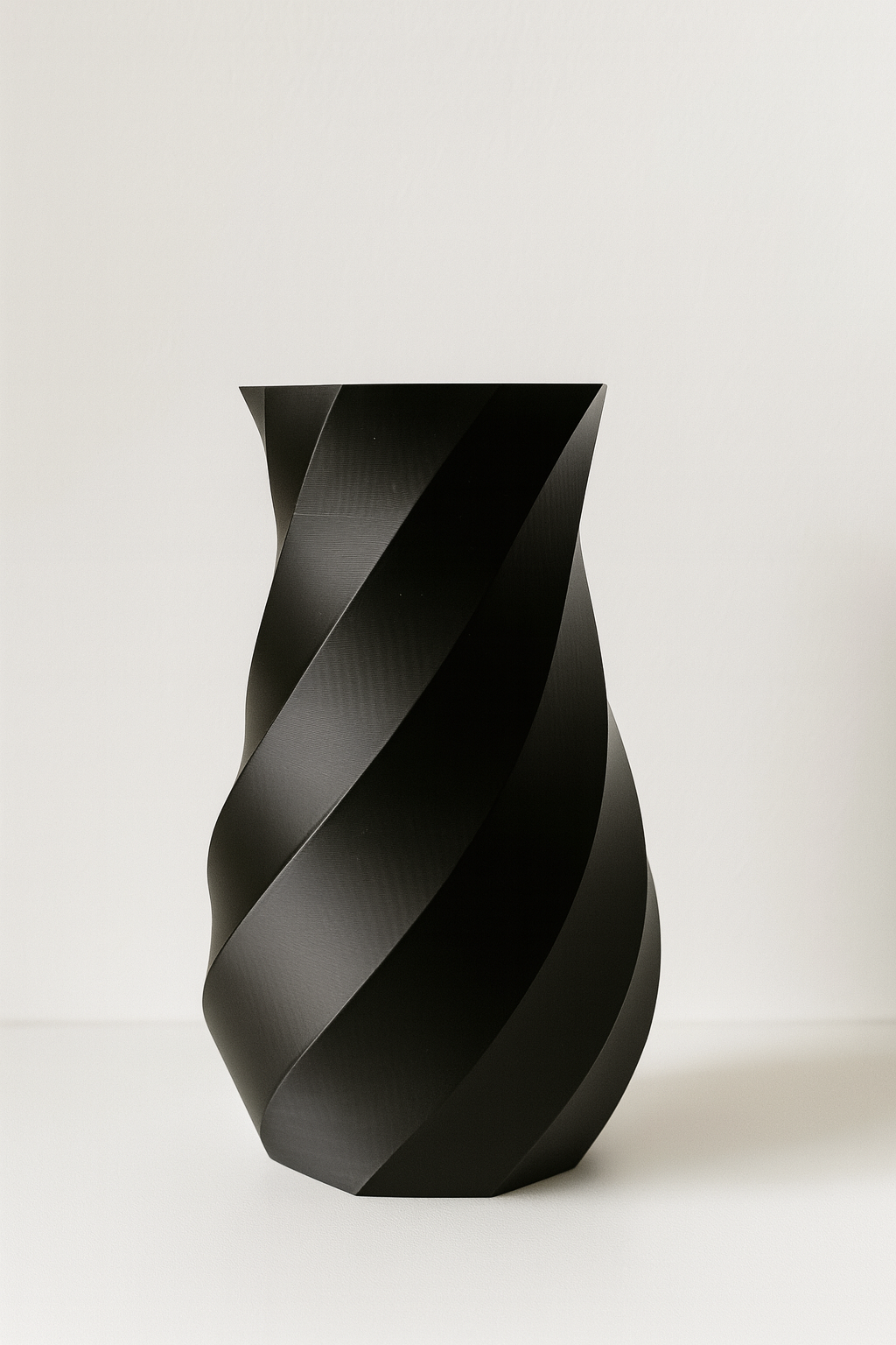 Vase Spiral Noir